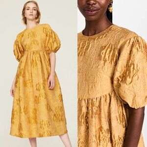NWT Rhode Ruth Dress Flax Yellow Gold Medium